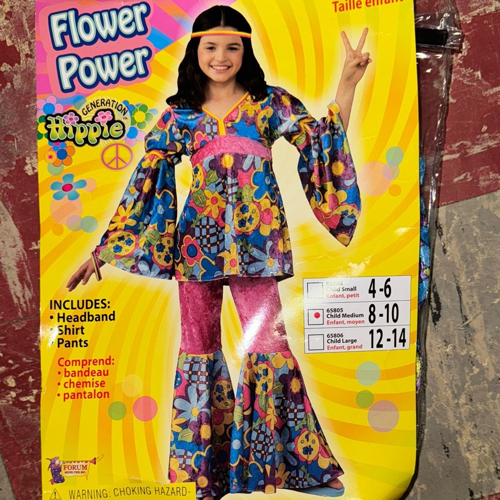 Flower Power Hippie Kids Costume - Multicolor Halloween 🎃 costume